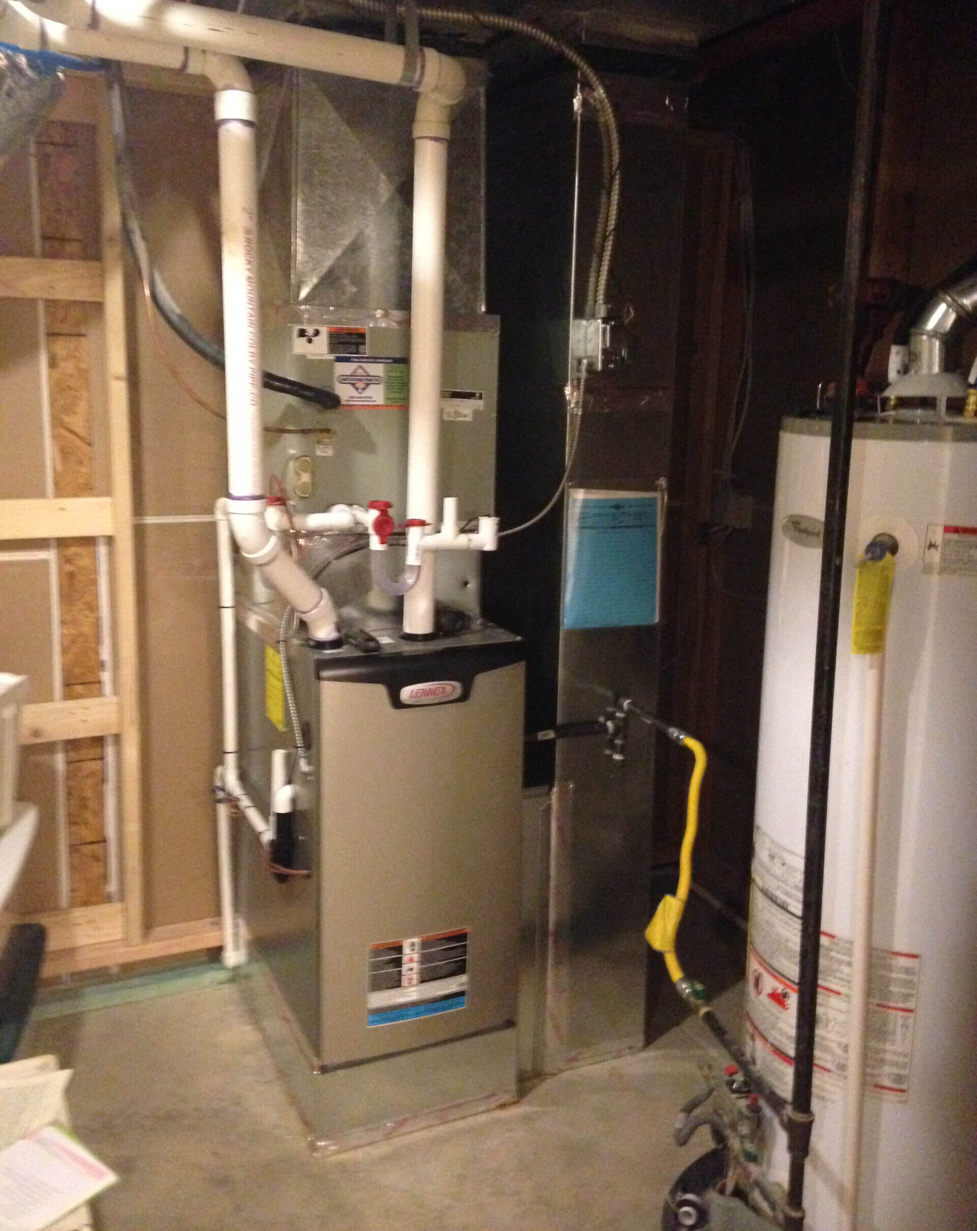 Lennox 90+ install plus BW water heater (3)