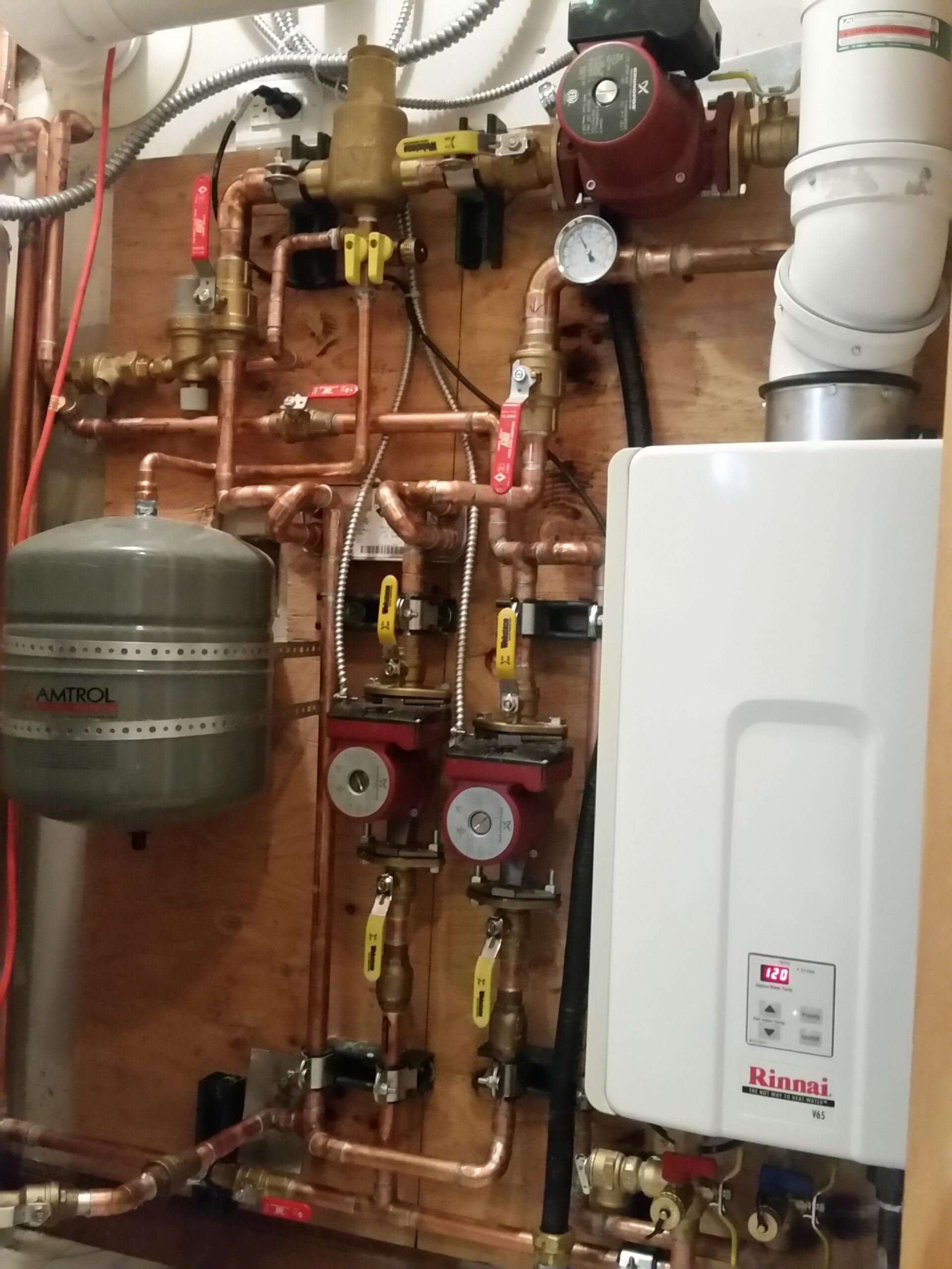 rinnai water heater newly installed