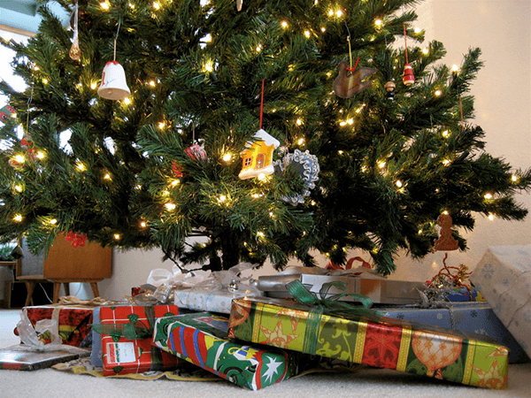 Holiday tree and lights 
